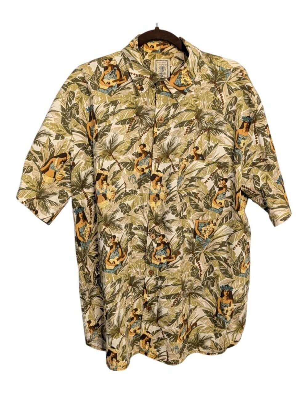 Roundtree & Yorke Mens Hawaiian Button-Up Shirts Lg 100% Cotton Tropical Floral - Picture 3 of 16